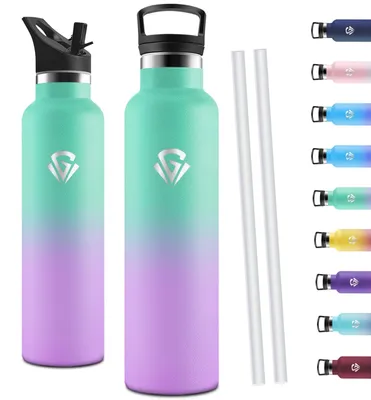 Produktbild von Trinkflasche Edelstahl 1l, Isolierflasche für kaltes & heißes Wasser, Motswedi,