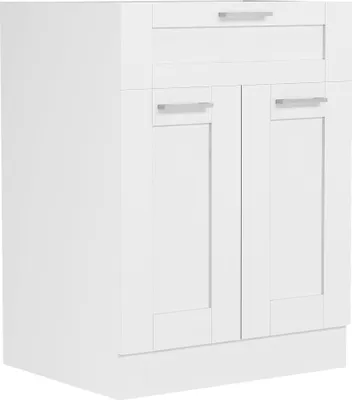 Immagine prodotto di Armadio da cucina | Dimensioni ca. H. 82 x W. 60 x. T. 46 cm | Armadio inferiore con due ante girevoli e cassetto in stile country house | Mobili da cucina - Colura