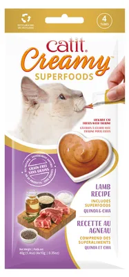 Productafbeelding van Catit Creamy Superfood Likpasta voor katten, met lam, quinoa en chia