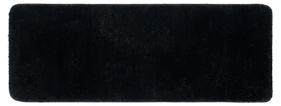 Produktbild von Teppich-Badematte, rutschfeste Badematte, waschbare Badematte, Bettvorleger, saugfähige Duschmatte, Fußmatte für Wohnzimmer, Schlafzimmer und Badezimmer, 45 x 120 cm, schwarz