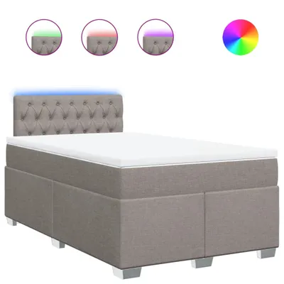 Produktbild von vidaXL Boxspringbett mit Matratze Taupe 120x190 cm Stoff