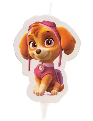 Zdjęcie produktu dla Świeczka urodzinowa Skye Paw Patrol 7cm jako dekoracja tortu na przyjęcia urodzinowe dla dzieci