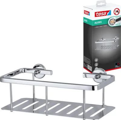 Produktbild von tesa Duschregal Duschablage Duschkorb Seifenkorb Badregal ohne Bohren verchromt