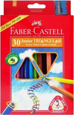 Produktbild von Faber-Castell Junior Grip Buntstifte 30 Farben + Spitzer