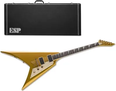 Zdjęcie produktu dla Gitara elektryczna ESP LTD KH-V Metallic Gold