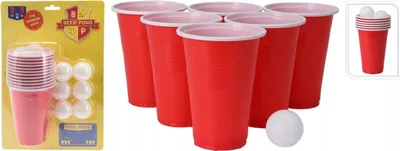 Produktbild von Bierpong-Set 24 Stück 12 rote Becher+ 12 Bälle