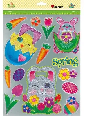 Productafbeelding van Metallic folie stickers, mix van 14 stuks
