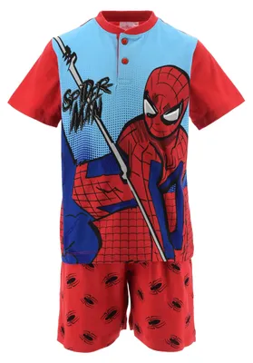 Produktbild von Marvel Spiderman Schlafanzug für Kinder, kurz, rot, 7 Jahre