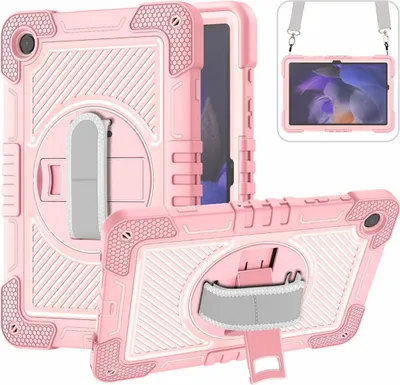 Produktbild von Hybrid Silikon Hülle für Samsung Galaxy Tab A11 Plus Haltegriff & Schultergurt