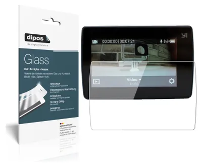 Produktbild von 2x Schutzfolie für YI 4K Plus - Anti-Shock 9H Folie dipos Glass Kunststoffglas