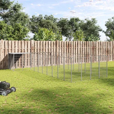 Obrázok produktu pre vidaXL Psia búda Silver 13,31 m² Oceľ