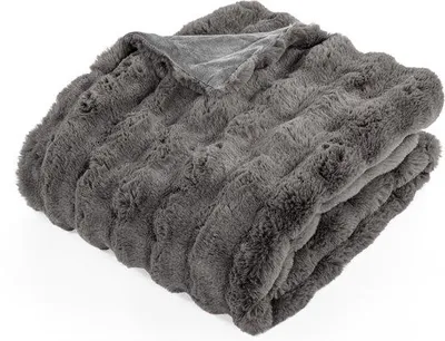 Obrázok produktu pre Unyqoos® Hrejivá deka – mäkká prikrývka imitujúca králičiu kožušinu, 130 x 170 cm, sivá