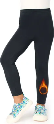 Produktbild von Bellivalini Leggings Mädchen Winter Gefütterte Leggings Mädchen Weiche und Atmungsaktive Leggings für Mädchen Perfekt für Kalte Jahreszeiten BLV50-323 (Schwarz, 110)