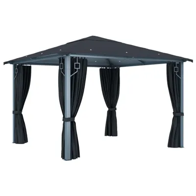 Produktbild von "2026 Aktion"Garten-Pavillon Wasserdicht Design - Pop-Up-Partyzelt/ Festzelt - mit Vorhängen 300×300 cm Anthrazit Aluminium DEMöbel 3354791