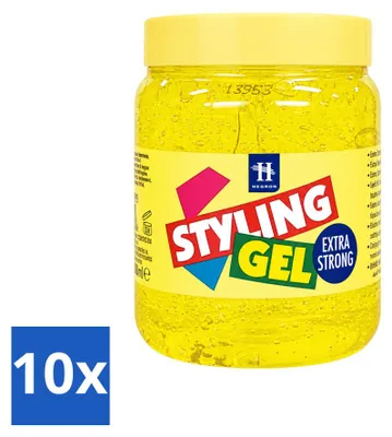Produktbild von 10 x Hegron Styling Haargel Extra Strong - 500 ml - Vorteilspackung - 10 Stücke