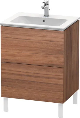 Produktbild von Waschtischunterbau L-CUBE 620x481x704mm nussbaum natur nussbaum natur