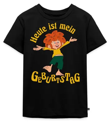 Produktbild von Spreadshirt Pumuckl Mit Spruch Heute ist Mein Geburtstag Kinder Premium T-Shirt, 122/128 (6 Jahre), Schwarz