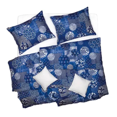 Obrázek produktu pro SCANquilt povlečení KLASIK DESIGN batic modrá 100% bavlna 140 x 200/70 x 90 cm