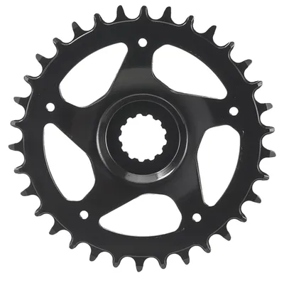 Image de Pédalier pour vélo électrique Samox, 32 dents, profil Narrow-Wide, acier, noir - diamètre du cercle de trous : 104 mm.
