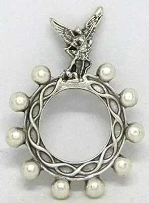 Imagen del producto de Guirnalda de cuentas de plata, de 5 cm, con ángeles, para uso diario