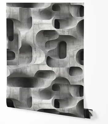 Produktbild von Selbstklebende Tapete Möbelfolie 3D Betonoptik Abstrakt Modern Grau Design Wandtapete Wohnzimmer Schlafzimmer Flur Loft Stil Geometrisches Muster 5m x 0,5m