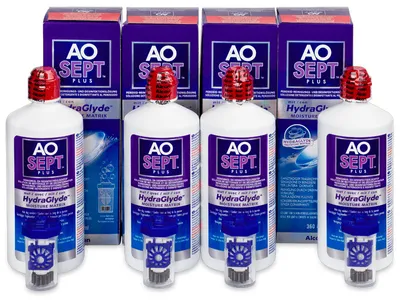 Produktbild von Aosept plus Hydraglyde Lösung 4X360 ml