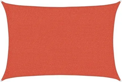 Image de Toile d'ombrage rectangulaire Terracotta - 2 x 2,5 m - HDPE - Protection UV à 90 % - Imperméable et résistant au vent - Parasol