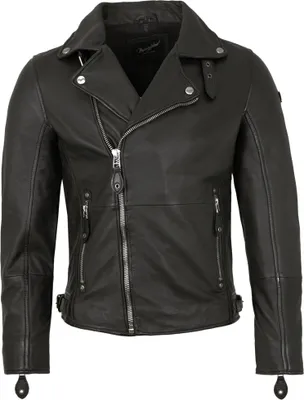 Produktbild von Mauritius - Herren Lederjacke Bikerjacke Lammnappa schwarz : 4XL