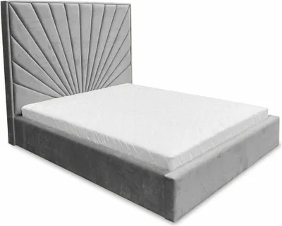 Produktbild von Ares Meble Polsterbett mit Kopfteil DUBAI - Samt Bett mit Schubladen - Bettgestell mit Bettkopfteil - Schlafzimmer Möbel - 160x200 cm - Grau