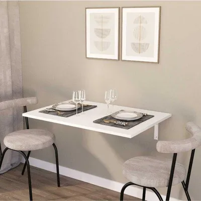 Produktbild von Wandklapptisch Klapptisch platzsparend 72x45 cm Weiß