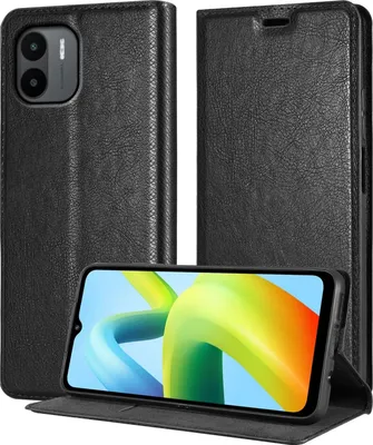 Image de Cadorabo Housse pour Xiaomi RedMi A1 en NOIR DE NUIT Housse de protection avec fermeture magnétique, fonction de support et porte-carte Flip Case Cover Etui Handy Klapp Hülle Book Tasche