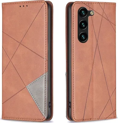 Produktbild von Mobigear Rhombus Slim  Samsung Galaxy S25 Plus Hülle Klapphülle - Braun