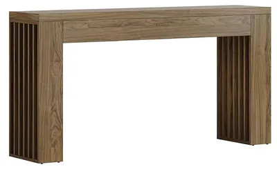 Obrázok produktu pre Drevený konzolový stolík HOGA-YC0002, 29,8 x 147,7 x 81,5 cm, hnedý