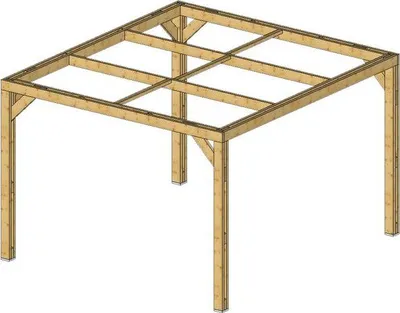 Image de Pergola 10,67 m² – Bois Thermochauffé – Toit Plat