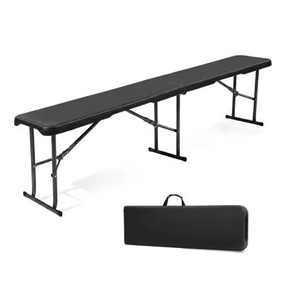 Produktbild von Sekey Klappbank Bierbank Campingbank Klappbar Sitzbank bis 300kg Belastbar Schwarz