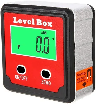Immagine prodotto di Misuratore d'angolo magnetico con display LCD, impermeabile, rosso, 360 gradi