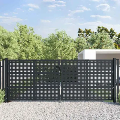 Produktbild von Gartentor Anthrazit 400x125 cm Stahl