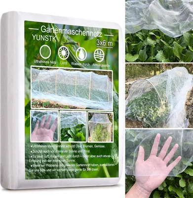 Imagen del producto de Malla antiinsectos de malla fina, 3 x 6 metros, resistente al desgarro, para plantas de jardín