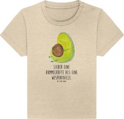 Produktbild von Mr. & Mrs. Panda  T-Shirt Avocado Pfeifen 12. - 18. Monat - Natural Raw - Geschenk, Kinder Top, Baby Kurzarmshirt, Ernährung, Diät, Kleinkind, Abnehmen, Schwanger