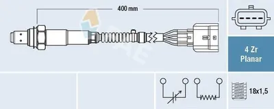 Produktbild von FAE Lambdasonde für RENAULT Clio III Schrägheck (BR0/1, CR0/1) 77448