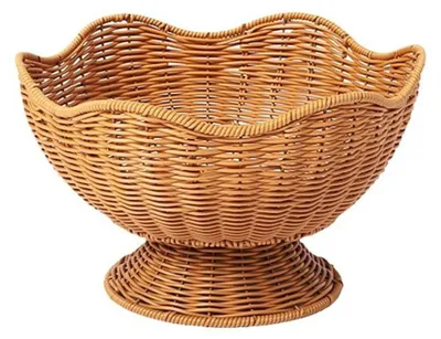 Imagen del producto de Omgoods - Gran cesta de mimbre para frutas, ideal para la cocina y el comedor