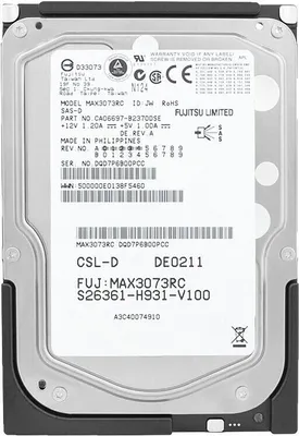 Obrázok produktu pre Pevný disk Fujitsu 73GB MAX3073RC 15 000 otáčok za minútu 8Mb Cache SAS 3,5" palca