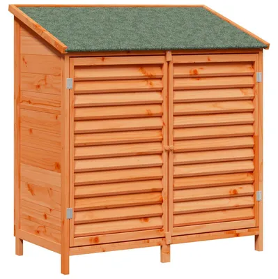 Image de Abri de jardin vidaXL marron 106 x 56 x 113,5 cm en bois massif d'épicéa
