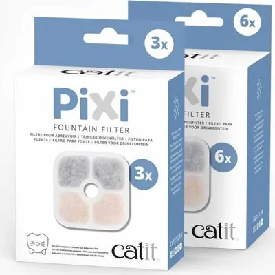 Produktbild von Catit Pixi Katzenbrunnenfilter, 3-Fache Filtration, 6 Stück, Sauberes Wasser