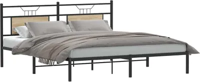 Obrázek produktu pro Rám postele bez matrace Dub Sonoma 183x213cm Dřevěné konstrukce