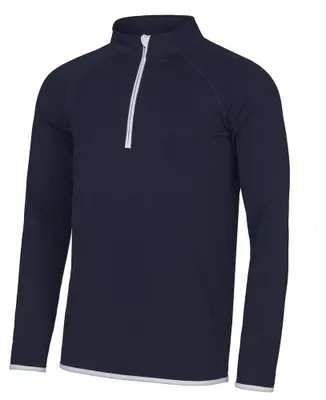 Immagine prodotto di Just Cool - Felpa con zip corta da uomo LT5047 (L) (blu scuro/bianco artico)