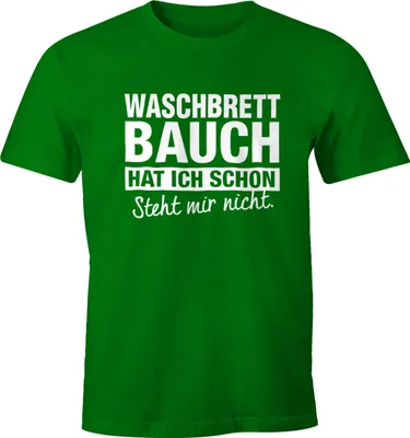 Produktbild von Lustiges Herren T-Shirt Waschbrettbauch hat ich schon steht mir nicht Fun-Shirt Moonworks® L