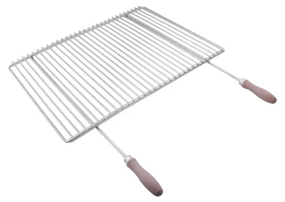 Photo principale – DEOS Grille de cuisson réglable en acier inoxydable 60–70 × 45 cm avec poignées…