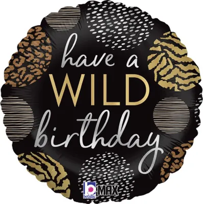 Produktbild von 18"/Ø46cm Folienballon "Wild Birthday"