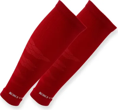 Produktbild von Tapedesign - "TUBES PRO 1 Paar Fußball Stutzen (ohne Socken) Rot für Damen, Herren & Kinder - Fussball Sleeves für Schienbeinschoner - Fussball-Stutzen Knie lang - Fußball-Strümpfe (One-Size)